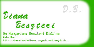 diana beszteri business card